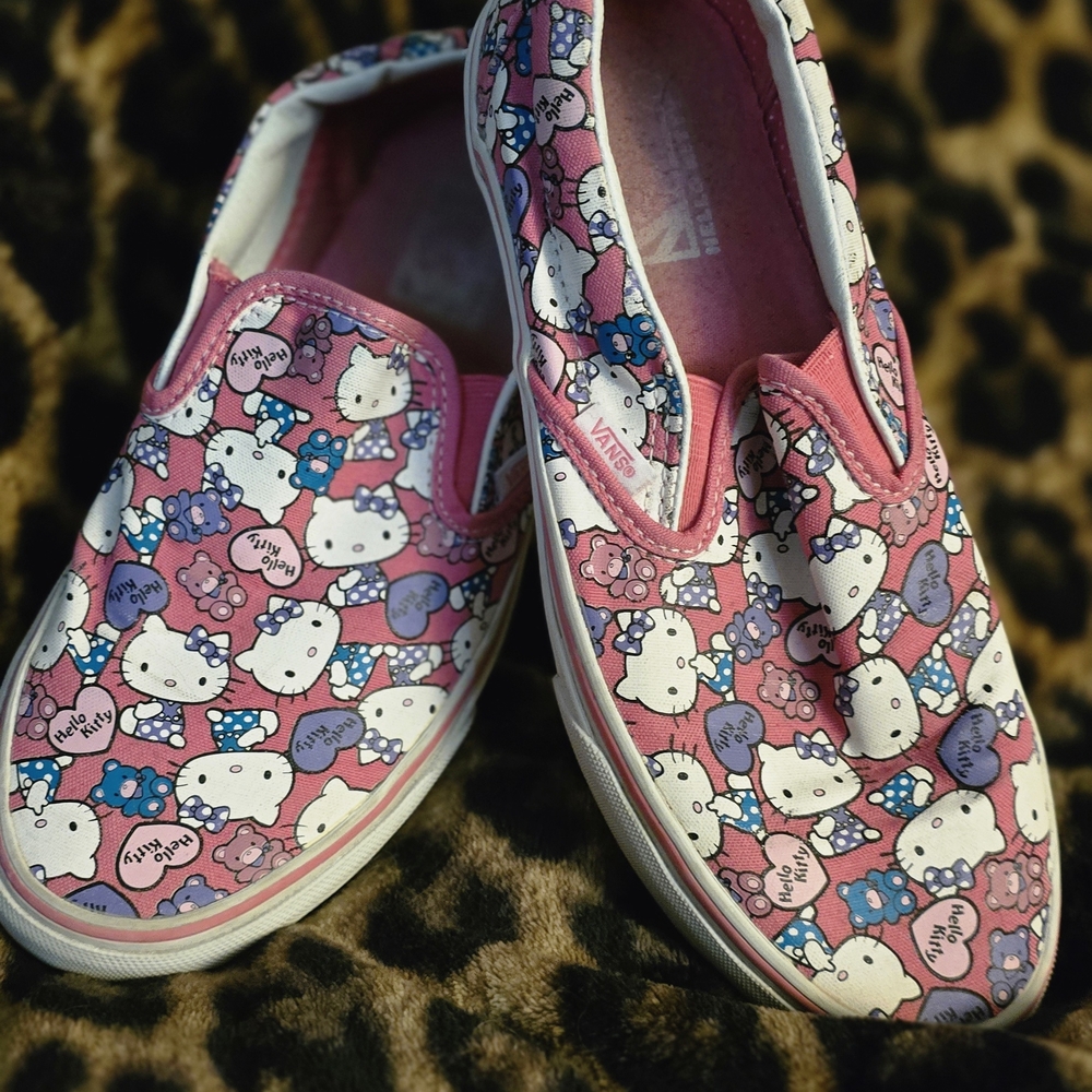 Vans Pink and White Hello Kitty Sneakers